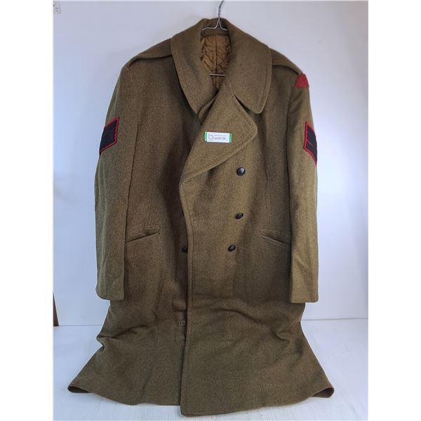 * Korean War Regina Rifles Sargeant Wool Overcoat from 1951 - Sizes Pictured
