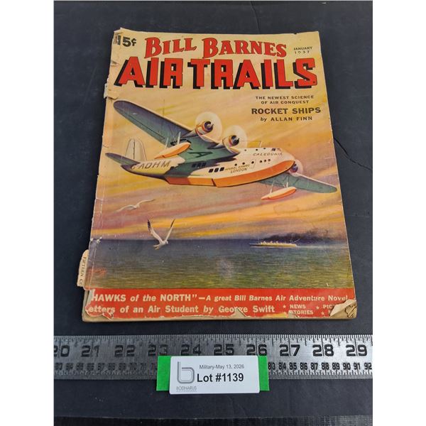 Bill Barnes "Airtrails" Air Force Soft Cover Book from 1937
