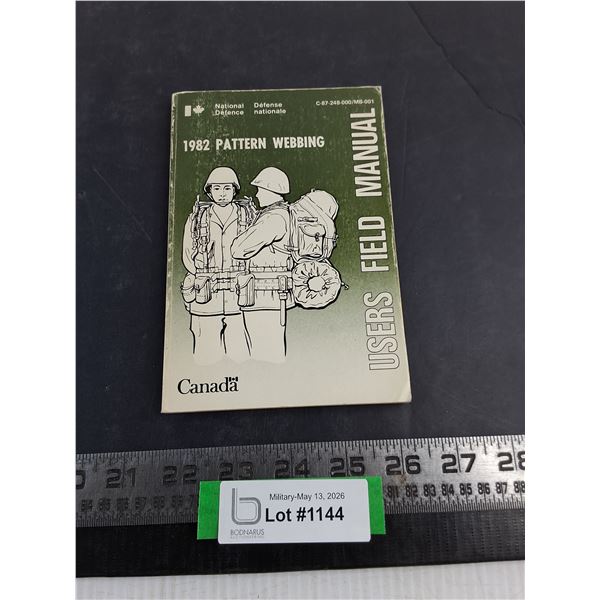 1982 Pattern Webbing Canadian Users Field Manual