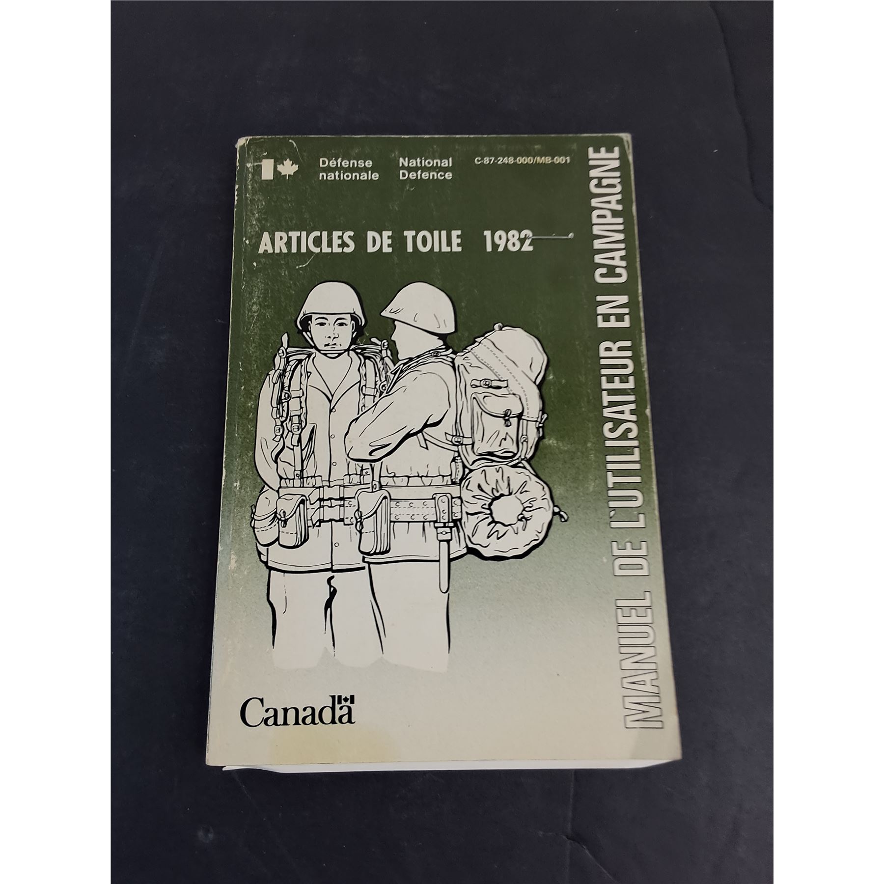 Canadian1982 Pattern Webbing 1982 Pattern Webbing Canadian Users Field Manual - Bodnarus Auctioneering