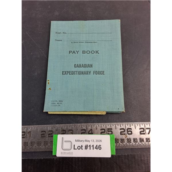 WW1 CEF Canadian Pay Book & Passes
