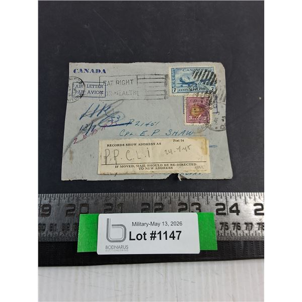 WW2 PPCLI Soldier Letter Piece