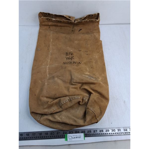 WW2 Duffle Bag w/Soldier's Name: Pete Wolf from Nipawin
