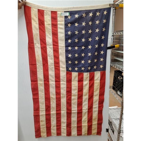 WW2 American 48-Star Cotton Flag - 56" x 33"