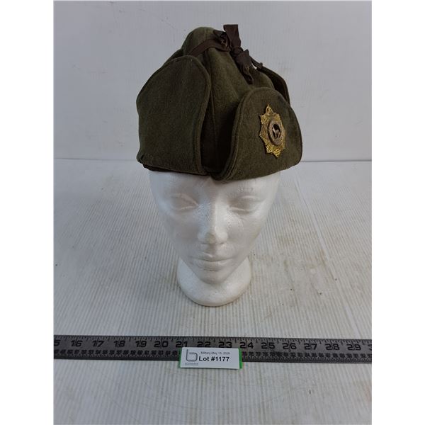 WW2 South Saskatchewan Regiment Winter "Yukon Cap" - Mannequin Not Included