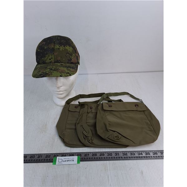 Unused Cadpat Ball Cap & 3 Amenity Bags - Mannequin Not Included