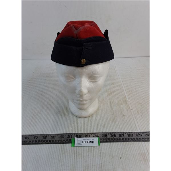 Antique British Artillery Wedge Cap - Dated 1900 - Mannequin Not Included
