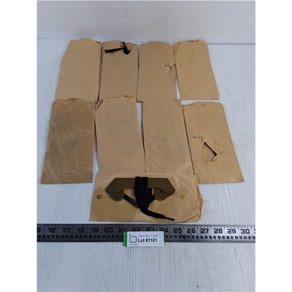 (9) WW2 Canadian Army Anti-Gas Eye Shields