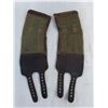 Image 2 : (2) WW2 US Brown Leather Double-Buckle Gaiters