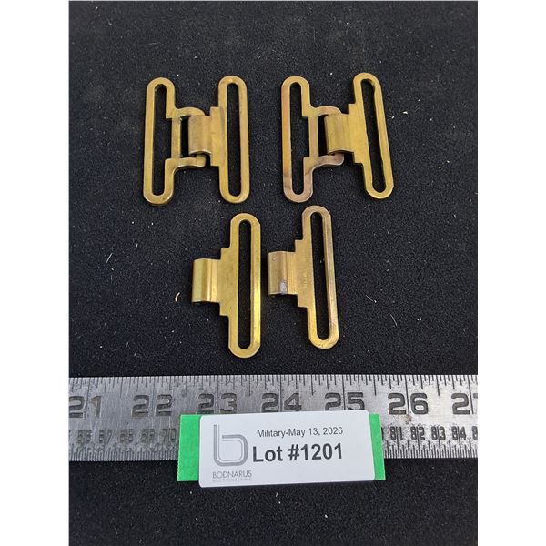 (6) WW2 Canadian Army Brass Uniform Buckles (P37 Type)