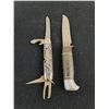 Image 2 : (2) German Scout Knives (Fixed Blade 3" Forged Steel & Jack Knife)