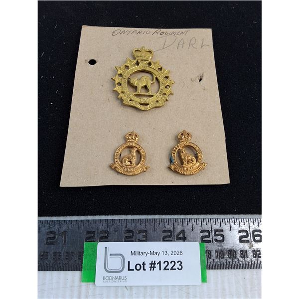 Ontario Regiment Cap & Collar Badges