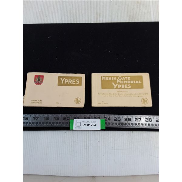 (2) WW1 Postcard Books (Ypres & Menin Gate Memorial Ypres)
