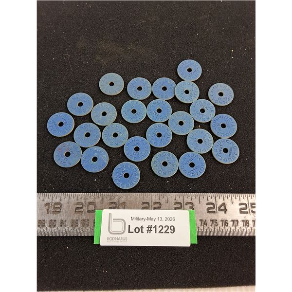 (25) Canadian Meat Ration Tokens