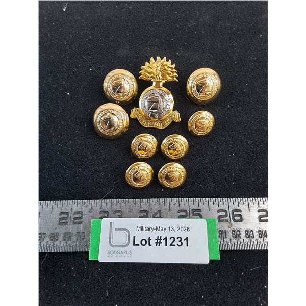 Sherbrook Fusilier Cap Badge & Uniform Buttons
