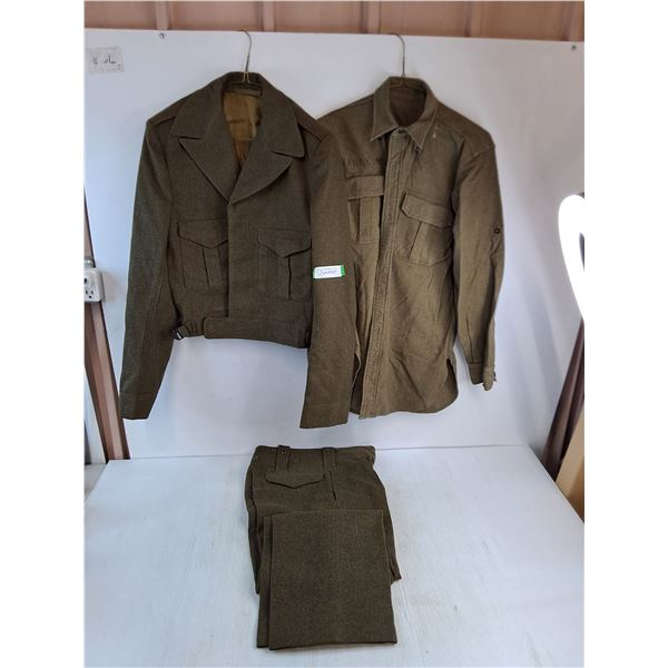 * 1965 Royal Canadian Army Cadet Uniform & Shirt (Sizes Pictured, Jacket Approx Medium Tall)