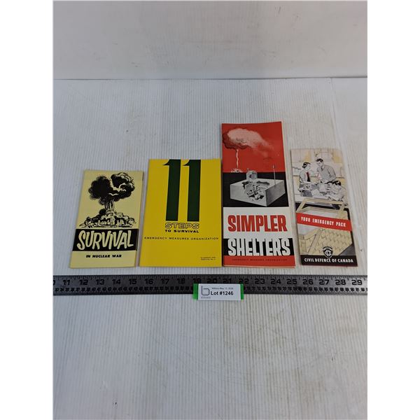 Assorted Civil Defence/EMO Nuclear War Emergency Pamphlets from 1960's