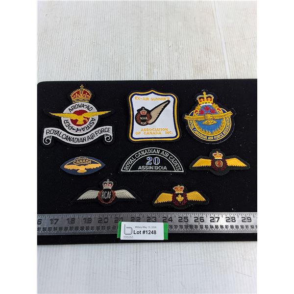 (8) Assorted Vintage RCAF Patches & Badges