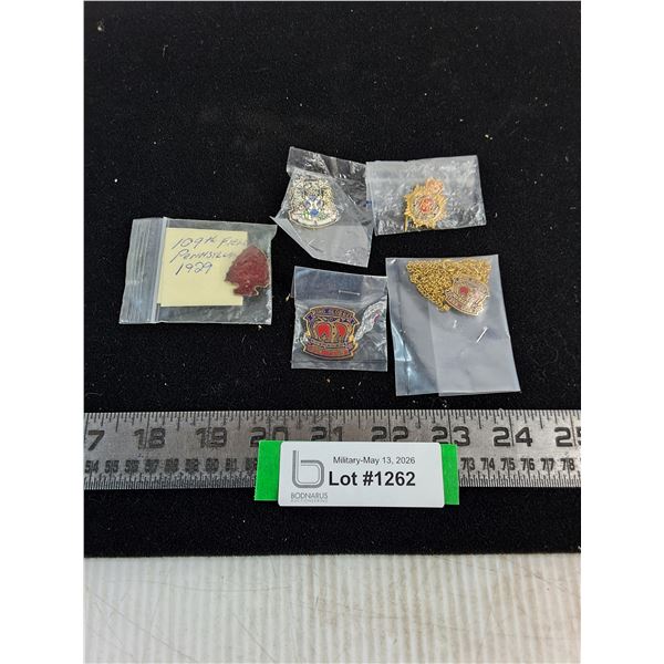 (5) Assorted Military Pins