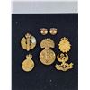 Image 2 : (5) Assorted Cap Badges, Cuff Links