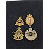 Image 2 : (4) Assorted Cap Badges