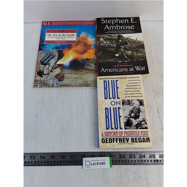 (3) American Military History Books (Americans At War, Blue On Blue, War In The Pacific)