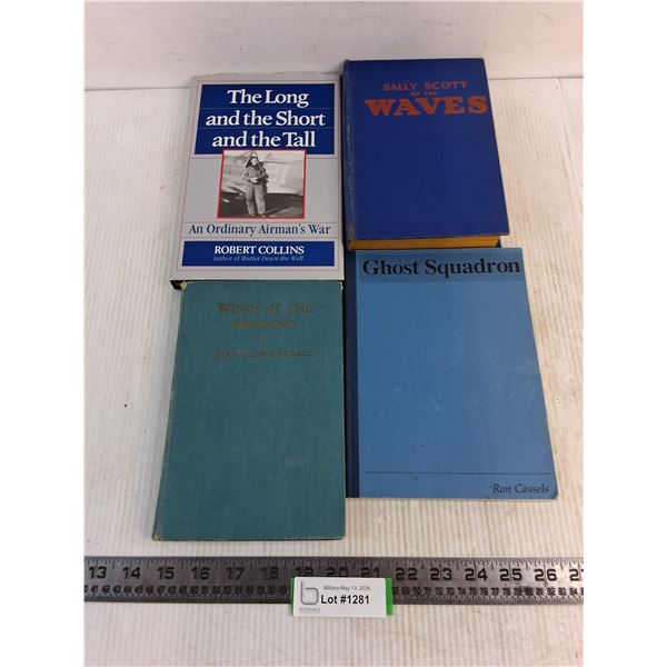 (4) Military History Books (Ghost Squadron, Wings of the Morning, The Long & The Short & The Tall)