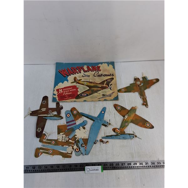 Vintage Warplane Cut-Outs Book & Projects
