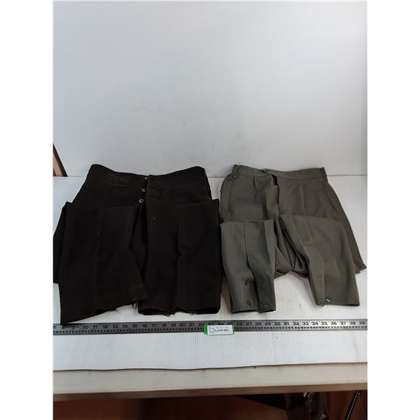 (2) Vintage Pairs of Pants (Black = 35W 31L, Grey 'Cavalry Style' = 28W 29L)