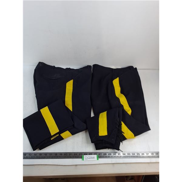 (2) Pairs of 1970's RCMP Patrol Dress Trousers (37W 28L & 32W 26L)