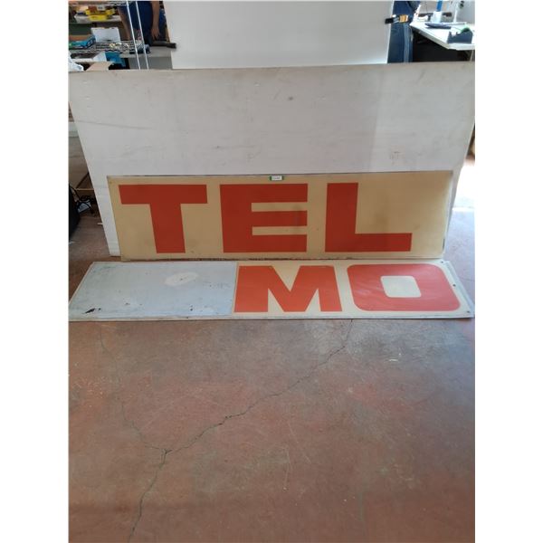 # Vintage Acrylic 24" Wide 2-Piece "Motel" Sign - 98" & 89" Lengths - Cannot Ship