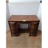 Image 1 : * Vintage Wooden 'Chippendale Styled' Kneehole Desk - 42x21x30" - Cannot Ship