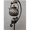 Image 4 : # Vintage Wrought Iron Teapot Stand w/Teapot & Oil Can - 50" High - Cannot Ship