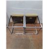 Image 3 : (2) MCM Metal Framed Stools - 16x16x17" Each - Pickup Only