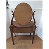 Image 4 : * "Quarter Cut" Oak Wash Stand Vanity - 32x31x19" + 24" High Mirror - Pickup Only