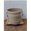 Image 4 : * Vintage Medalta #15 Stoneware Crock - 19.5" Diameter x 16.5" High - PU Only, Dolly Not Included