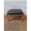 Image 1 : * MCM Dark Green Faux Leather Foot Stool - 22x15x14" - Pickup Only