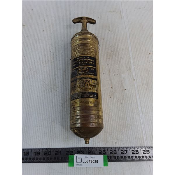 Vintage Pyrene Hand Pump Fire Extinguisher - Cannot Ship