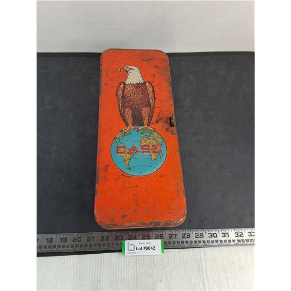 Vintage JI Case Machinery Metal Tool Box