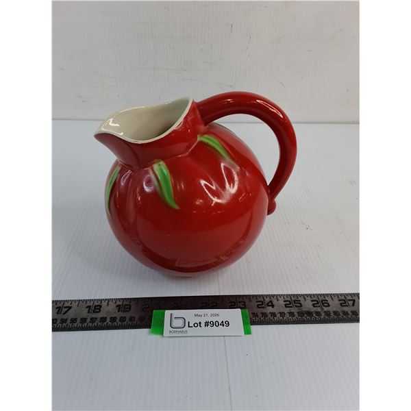 Vintage "Pantry Parade" Tomato Shaped Ceramic Pitcher
