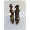 Image 3 : (2) Vintage Asian Themed Hand Carved Wooden Sculptures - 1 Missing Tool