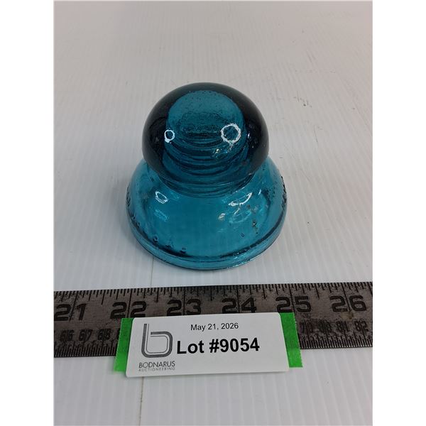 Vintage Blue Glass Insulator