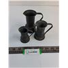 Image 1 : (3) Antique Pewter Measure Cups from France