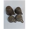 Image 2 : Set of 4 Antique Metal Measuring Cups