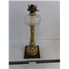 Image 1 : # Antique Victoria Brass Banquet Oil Lamp - Cannot Ship