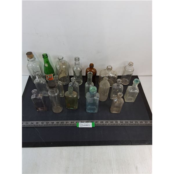 (19) Assorted Vintage Glass Bottles - Cannot Ship