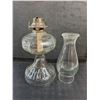Image 3 : Antique Oil Lamp - 18" Tall - Cannot Ship