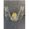 Image 4 : Antique 12" Wall Sconce w/12.5" Oil Lamp (Handle Broke Off) & Extra Chimney - Cannot Ship