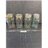 Image 1 : (4) Vintage Canning Jars w/Lids - Cannot Ship