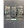 Image 1 : (3) Vintage Canning Jars w/Lids - Cannot Ship
